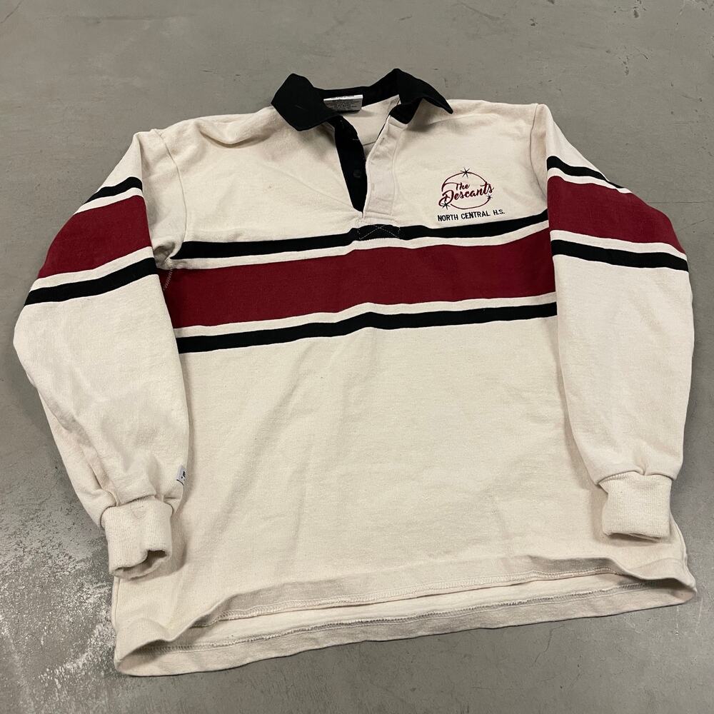 Vintage 90s striped barbarian rugby polo shirt